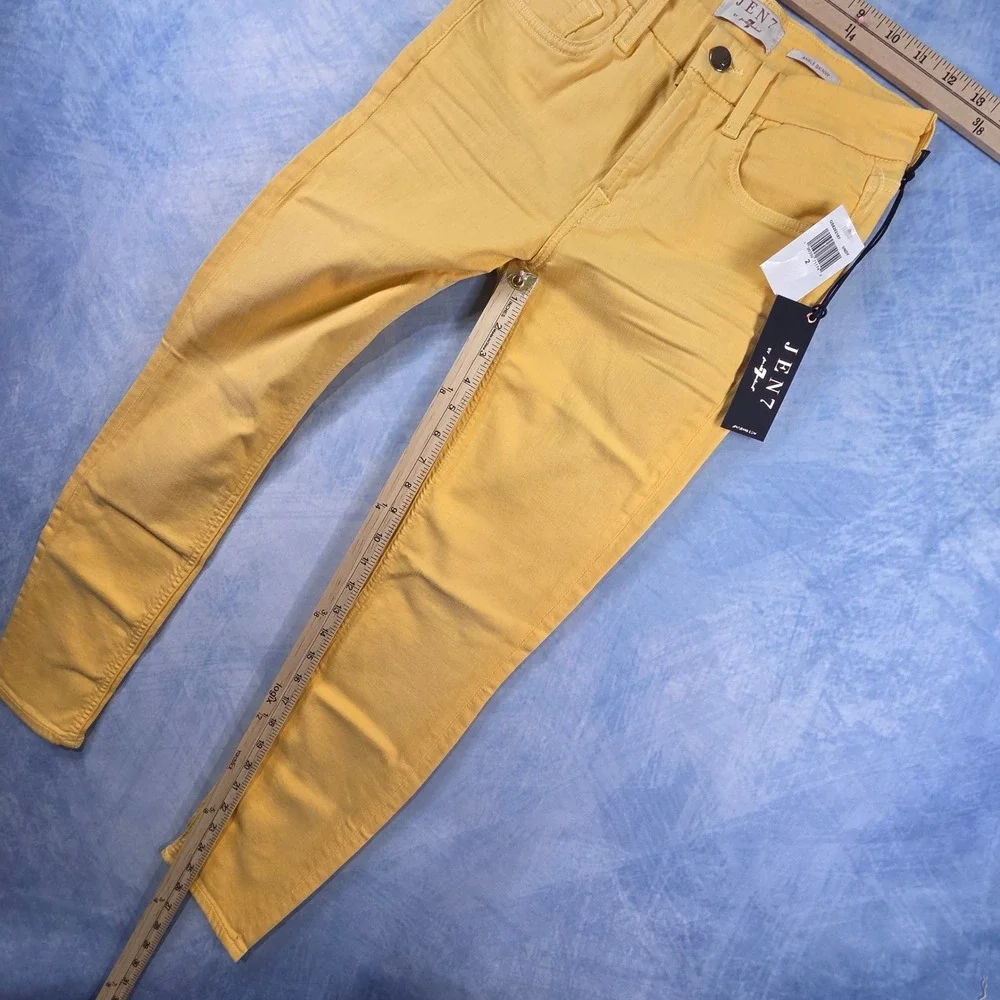 Jen7 by 7 For‎ All Mankind Ankle Skinny Jeans Yellow Size 2 JS522187 SNOW